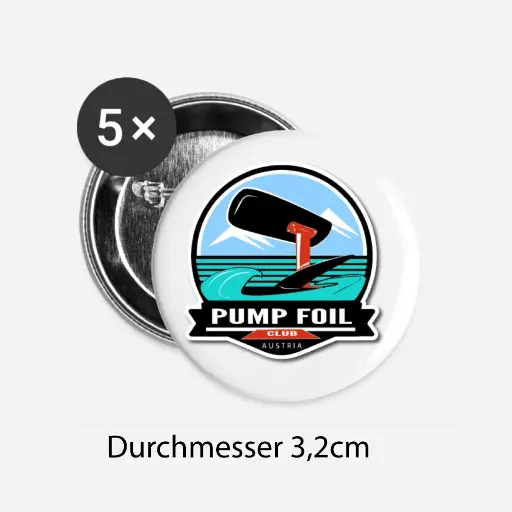 Pump Foil Club - 5x Ansteckbutton
