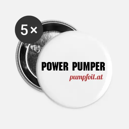 Pump Foil Club - 5x Ansteckbutton Powerpumper